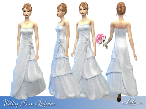  The Sims Resource: Three Tier Wedding Dress by Lulu265