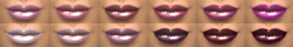  The simsperience: 12 Custom Fantasy Lipgloss Colors