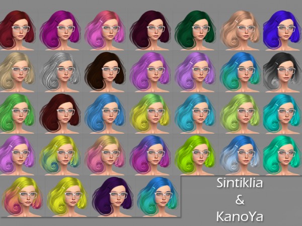  KanoYa Sims: Fantastic colorful hairs