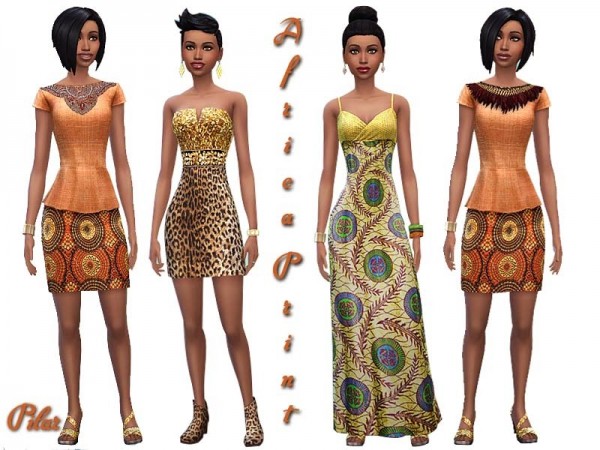  SimControl: Africa print dresses by Pilar
