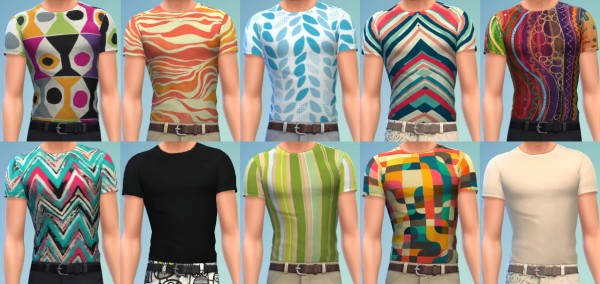  The simsperience: 10 T Shirts Recolors for Men