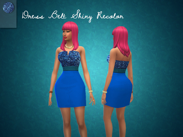  The Sims Resource: Dress Belt Shiny by Loira