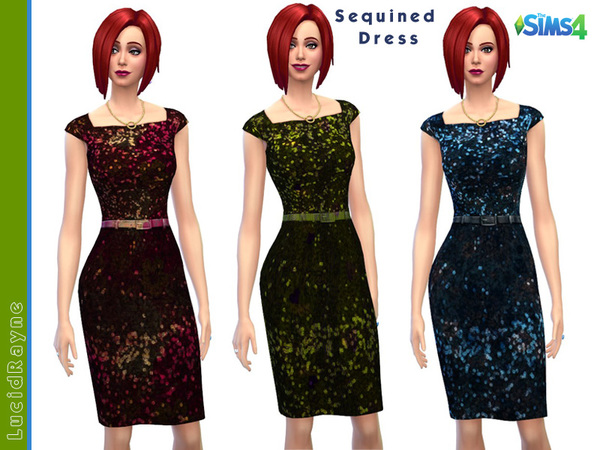  The Sims Resource: Sequined Dress by Lucid Rayne