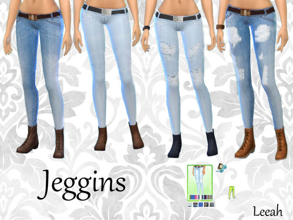  The Sims Resource: Skinny Jeans and Jeggins by Leeah