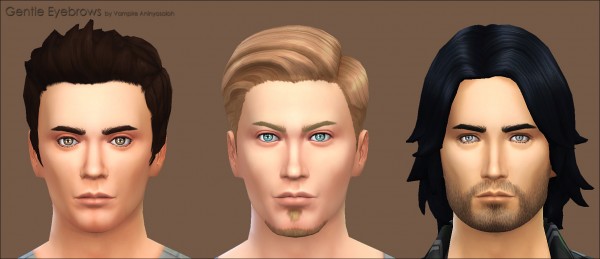  Mod The Sims: Gentle Eyebrows  non default  by Vampire aninyosaloh