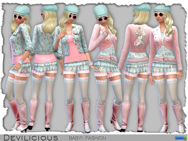  The Sims Resource: Fashion Set by Devilicious