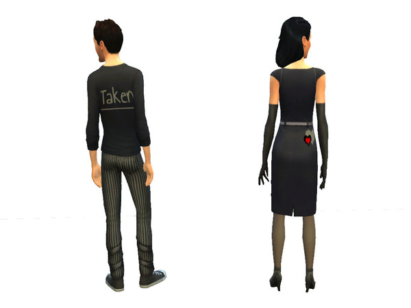  The Sims Resource: Couple Shirt & Dress by CuppySyrup