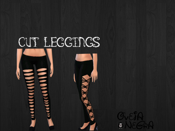  The Sims Resource: Cut Leggings Set by OvejaNegra