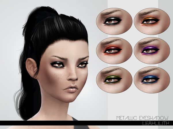  The Sims Resource: Metallic Eyeshadow  by  Leah Lillith