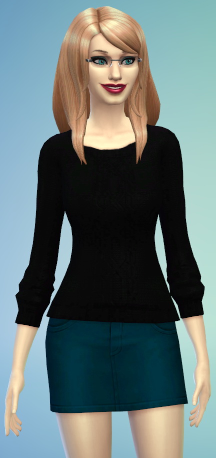  The simsperience: 3 Darker Black  Sweaters and Silk Wrap Top