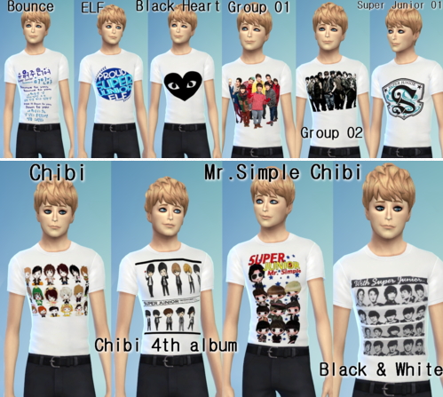  Darkiie Sims 4: Super Junior T Shirt