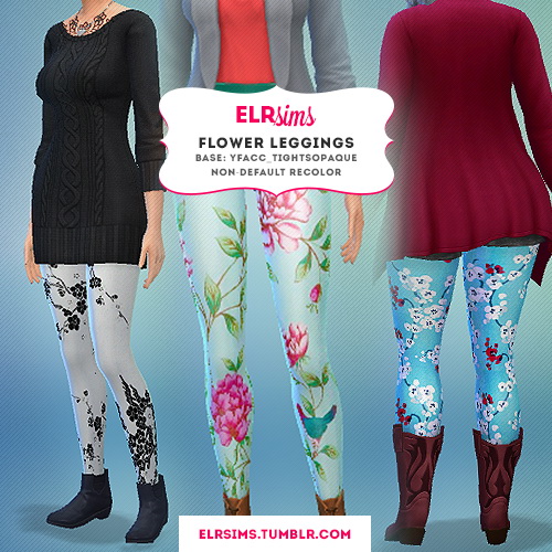 ELR Sims: Flower Leggings