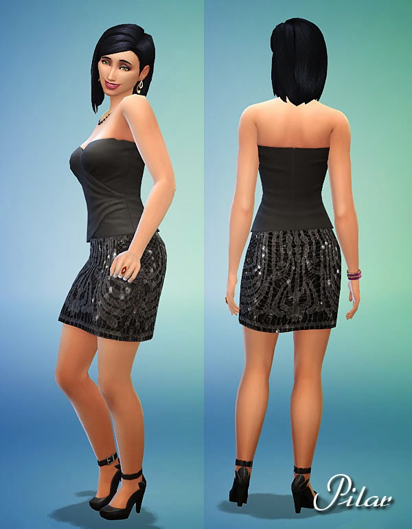  SimControl: Two sequined skirts
