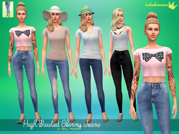 The Sims Resource: High Waisted Jeans by In a bad romance