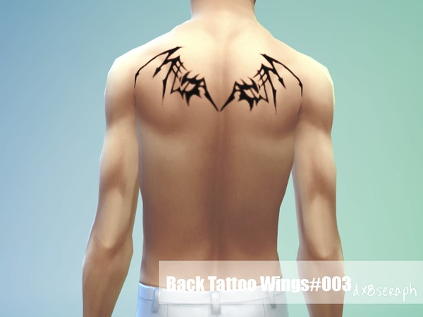  The Sims Resource: TattooSet Wings 001 by dx8seraph