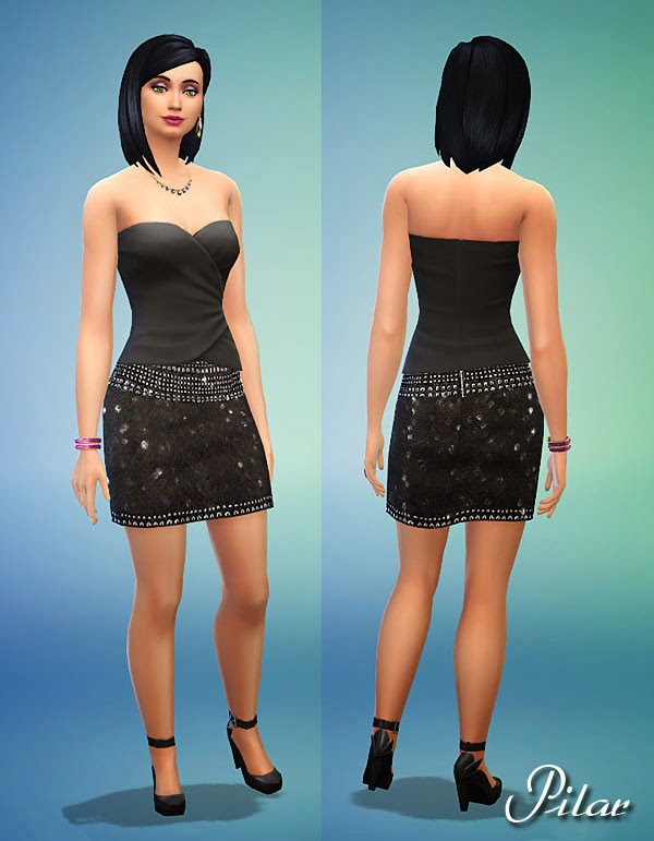  SimControl: Two sequined skirts