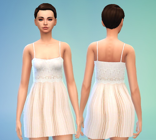  Pure Sims: Embroidered Chiffon Dress