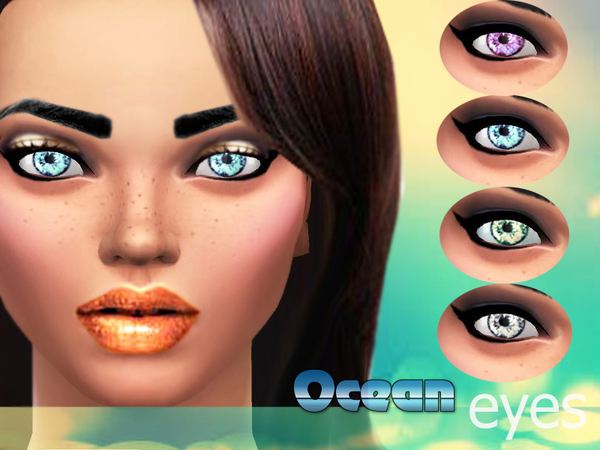  The Sims Resource: Ocean eyes by Pinkzombiecupcakes