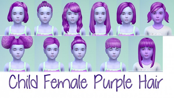  Stars Sugary Pixels: Purple hair for childs