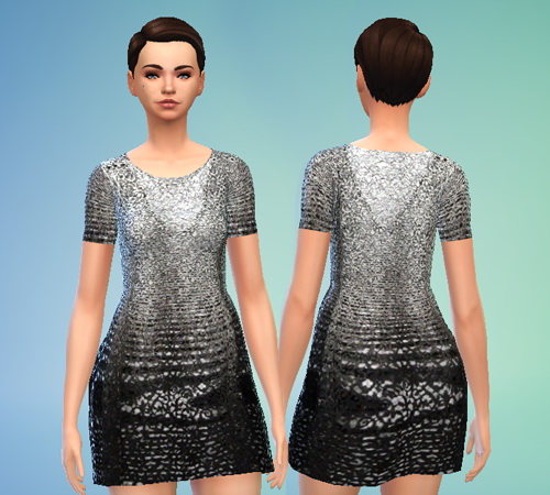  Pure Sims: Grey Scale Dress