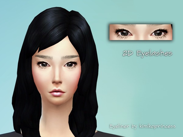  The Sims Resource: 2D Eyelashes by kimikoprincess