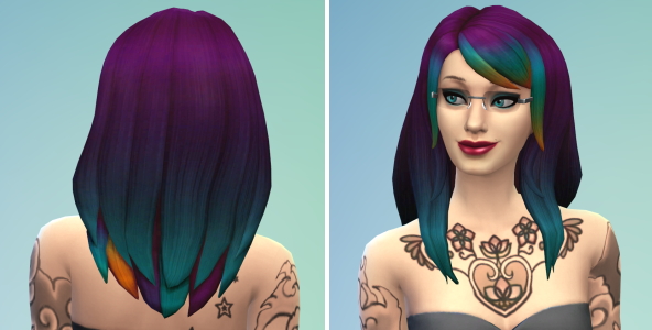  The simsperience: Colorful Rocker Hair