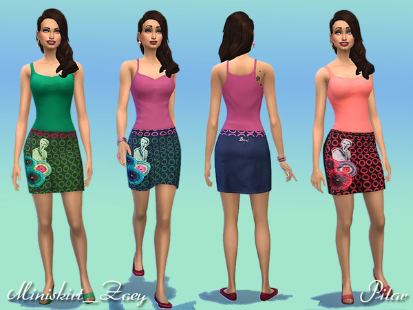  The Sims Resource: Miniskirt Zoey  by Pilar