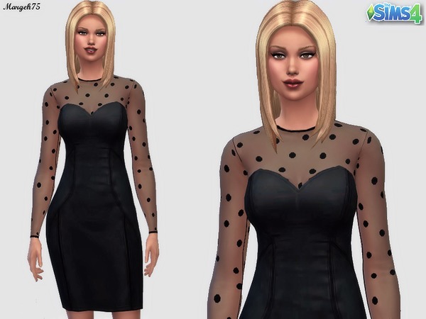  The Sims Resource: Polka Dot Dress by Margeh75