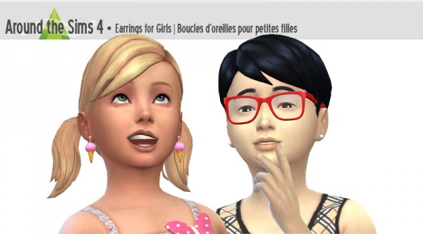 Around The Sims 4: Earrings for girls