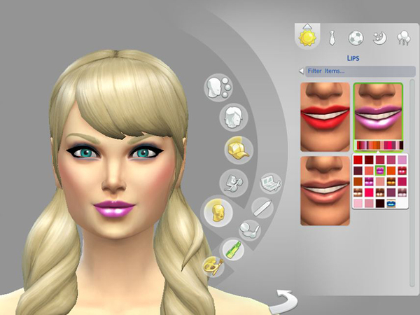  The Sims Resource: Gold sand lipstick by Pinkzombiecupcake