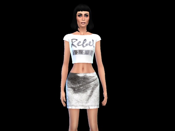  The Sims Resource: Partyset miniskirt and croped top by Simsoercthen