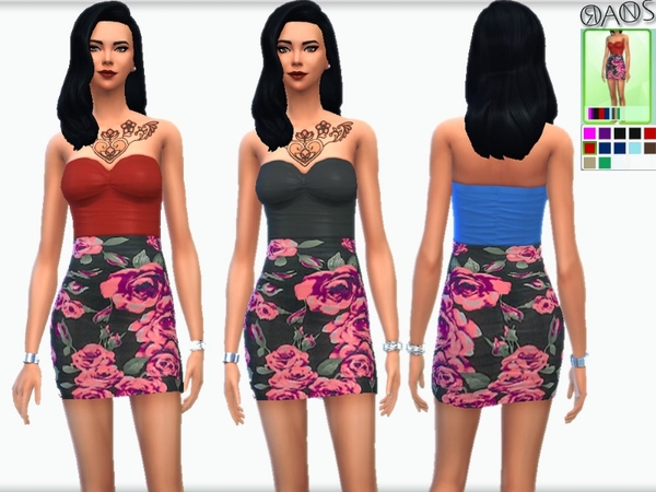  The Sims Resource: Atalie Party Dress Set by OranosTR