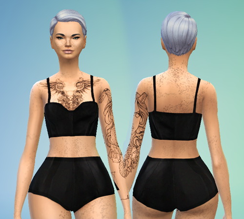  Pure Sims: Leather pants and bra