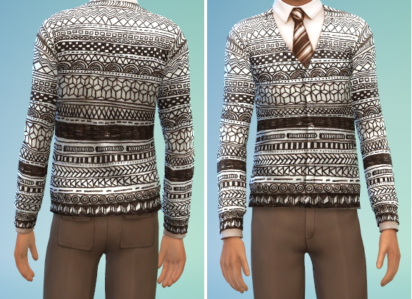  The simsperience: 6 Male Cardigans