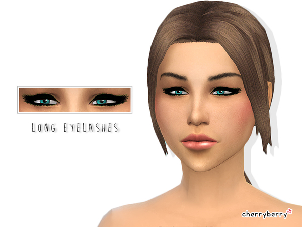  The Sims Resource: Long eyelashes by Cherry Berry Sims
