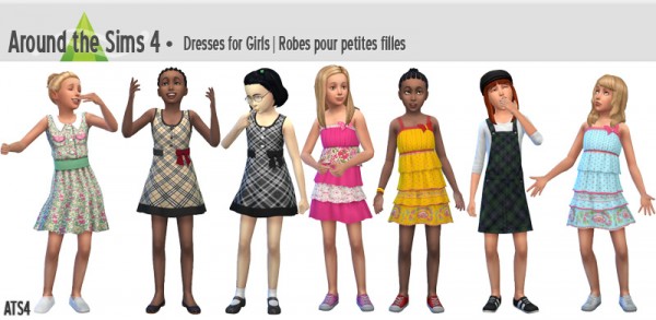  Around The Sims 4: Five dresses for girls