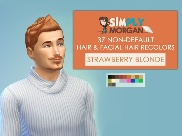  The Sims Resource: Strawberry Blonde Hair Non Default Recolors