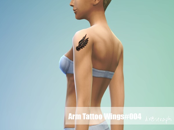  The Sims Resource: TattooSet Wings 002 by Dx8seraph