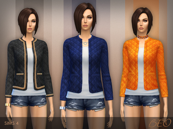  The Sims Resource: Quilted jacket by Beo2010