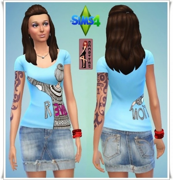  Annett`s Sims 4 Welt: Skirt and shirt