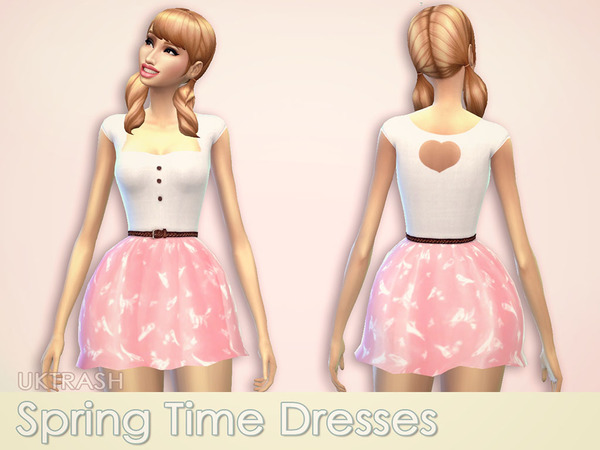  The Sims Resource: Spring Time Collection shoes and dress set  by UKTRASH
