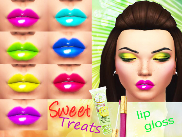  The Sims Resource: Sweet treats lipgloss by Pinkzombiecupcake