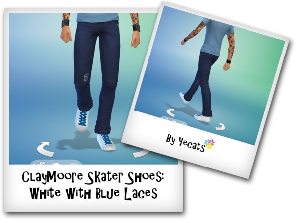  The Sims Resource: ClayMoore Skater Shoes by Yecats