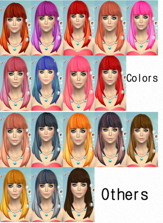 Darkiie Sims 4: 35 Hair Recolors • Sims 4 Downloads