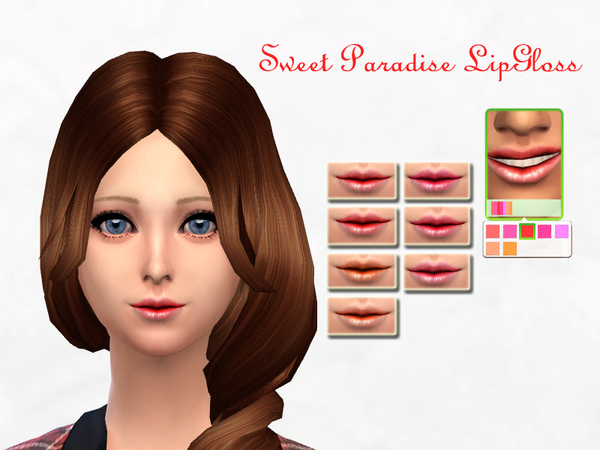  The Sims Resource: Sweet Paradise Lipgloss  by SakuraPhan