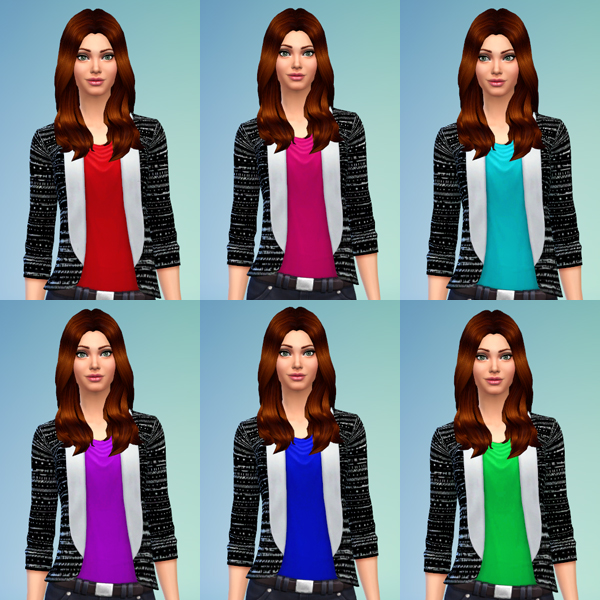  Delirium Sims: Patterned blazer in six colours