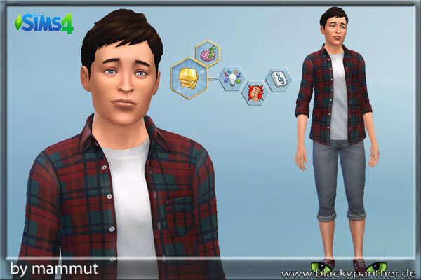  Blackys Sims 4 Zoo: Chris Blue male sims model by Mammut