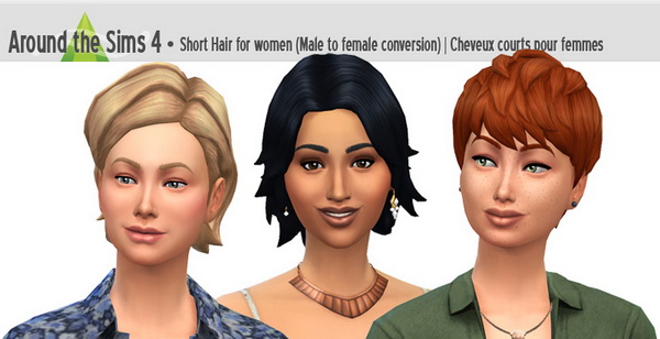  Around The Sims 4: Short hairstyle for female
