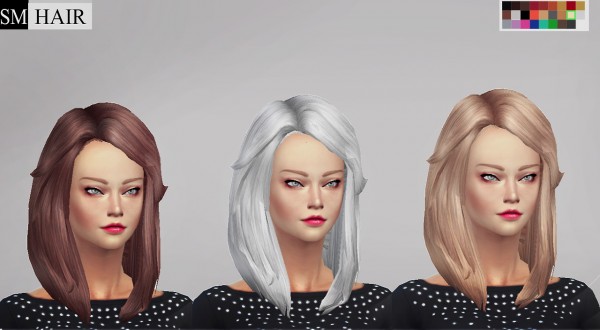  Simmaniacos: Hair MedWavySwepSoft   edit mesh and new 8 textures
