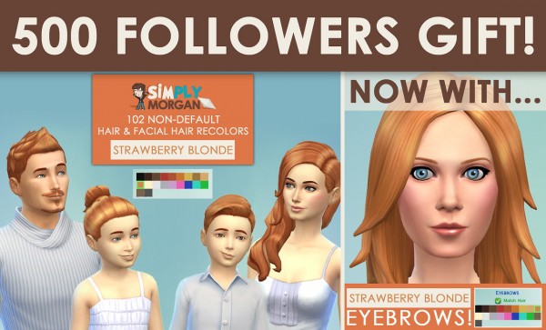  Simply Morgan: 500 followers gift  Non Default Strawberry Blonde Eyebrows